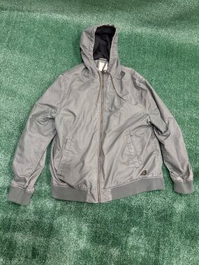 H&M Light Gray Hooded Zip-Up Jacket